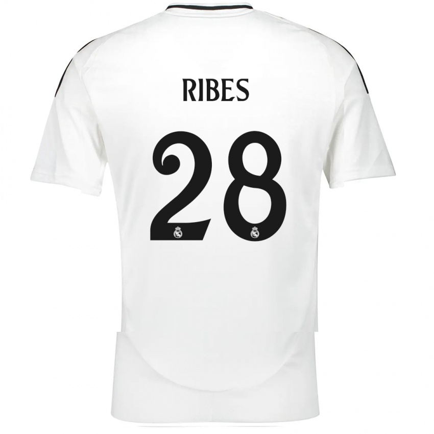 Homem Camisola Kike Ribes #28 Branco Principal 2024/25 Camisa