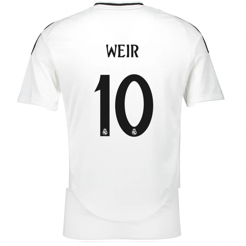 Homem Camisola Caroline Weir #10 Branco Principal 2024/25 Camisa