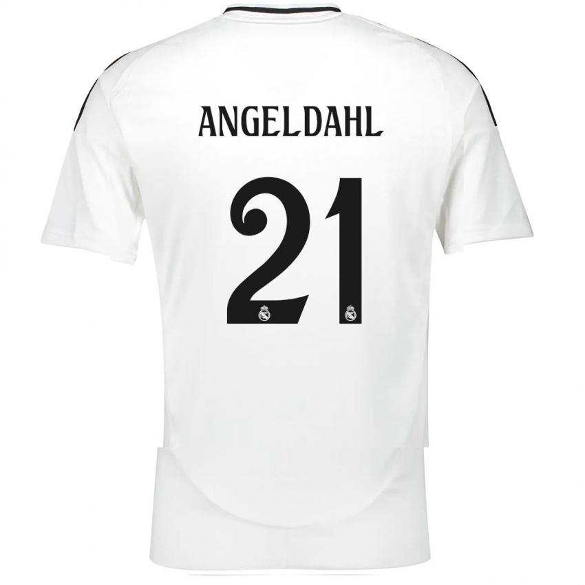 Homem Camisola Filippa Angeldahl #21 Branco Principal 2024/25 Camisa