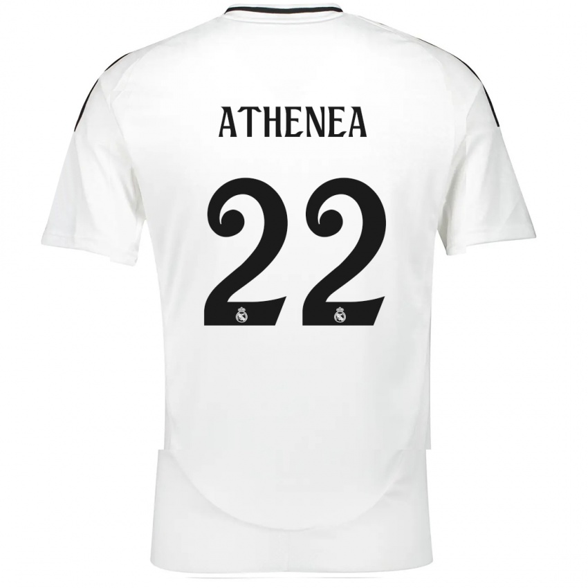 Homem Camisola Athenea Del Castillo #22 Branco Principal 2024/25 Camisa