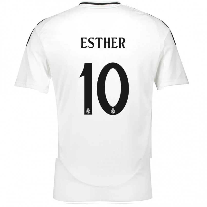 Homem Camisola Esther Gonzalez #10 Branco Principal 2024/25 Camisa