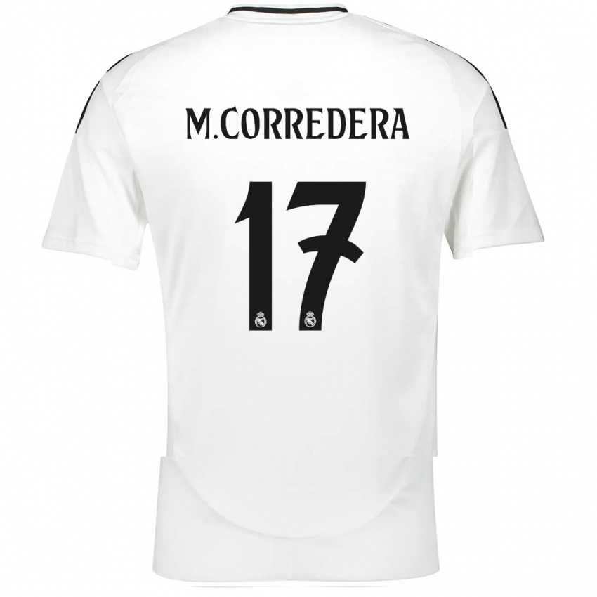 Homem Camisola Marta Corredera #17 Branco Principal 2024/25 Camisa