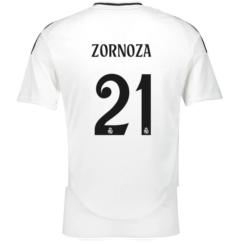 Homem Camisola Claudia Zornoza #21 Branco Principal 2024/25 Camisa