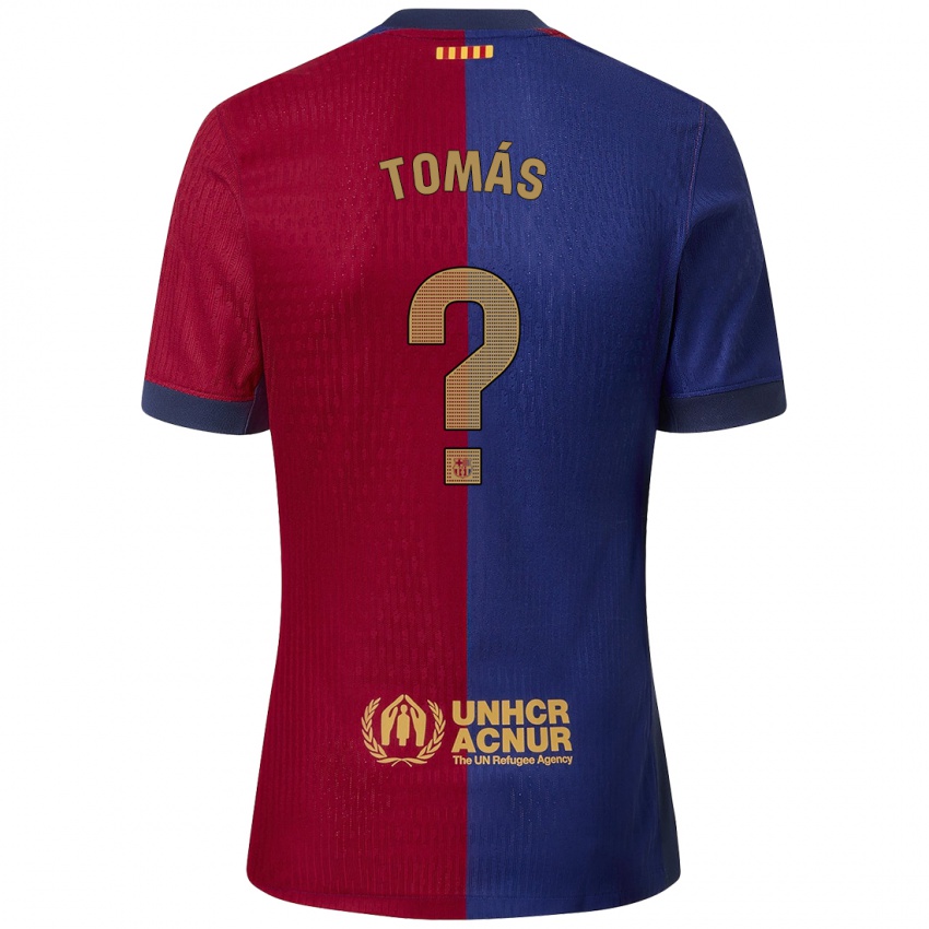 Homem Camisola Roberto Tomás #0 Azul Vermelho Principal 2024/25 Camisa