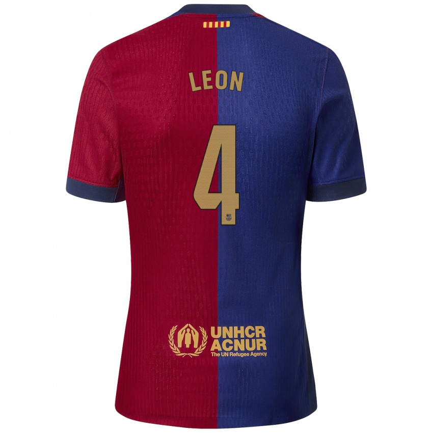 Homem Camisola Maria Pilar Leon #4 Azul Vermelho Principal 2024/25 Camisa