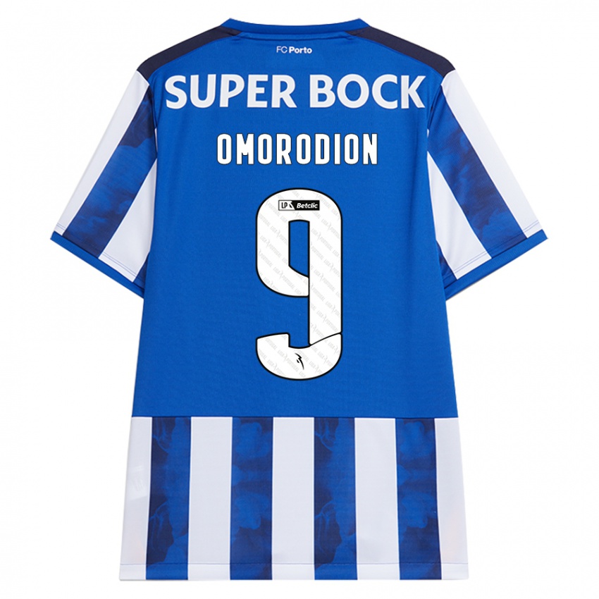 Homem Camisola Samu Omorodion #9 Azul Azul Principal 2024/25 Camisa