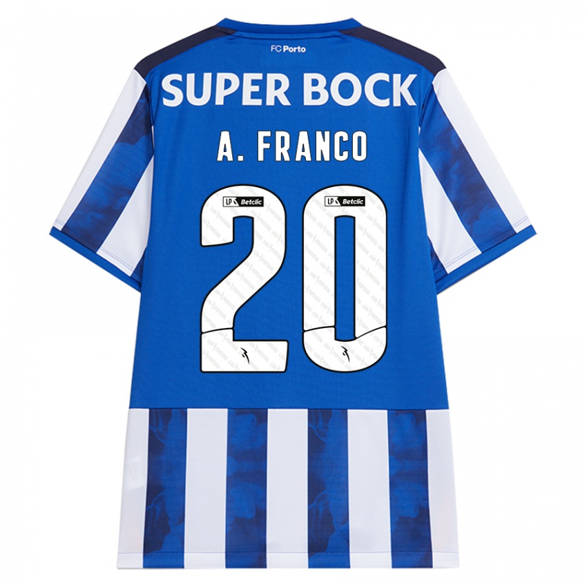 Homem Camisola Andre Franco #20 Azul Azul Principal 2024/25 Camisa