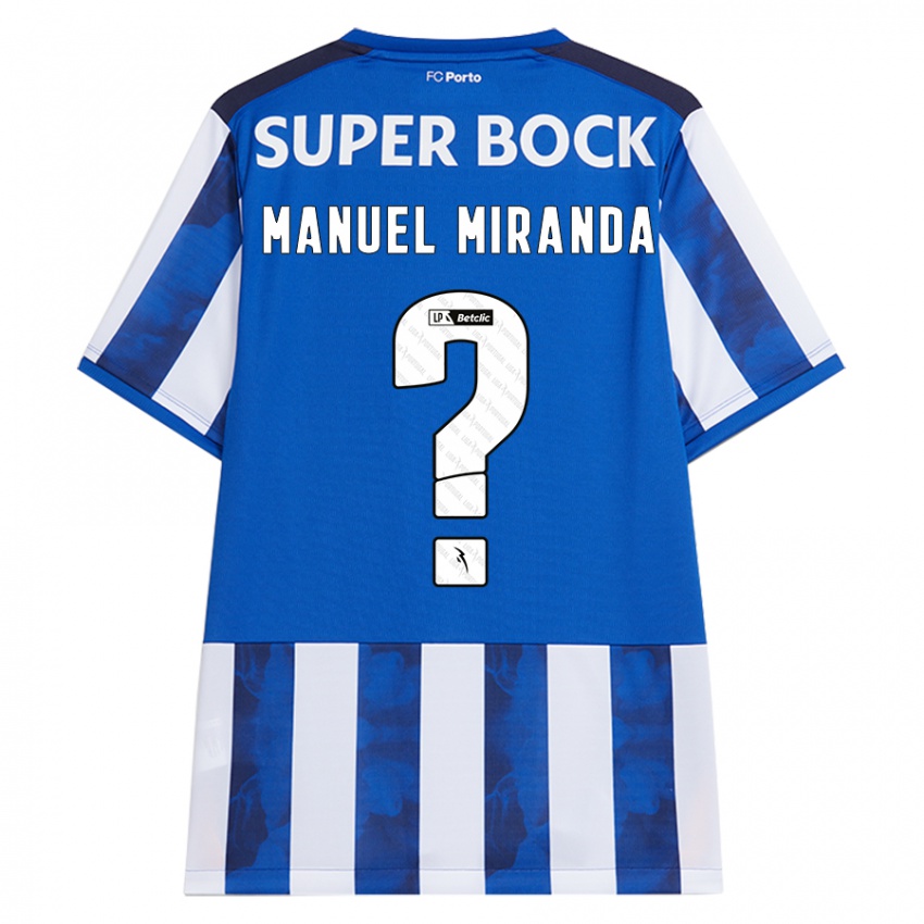 Homem Camisola Manuel Miranda #0 Azul Azul Principal 2024/25 Camisa