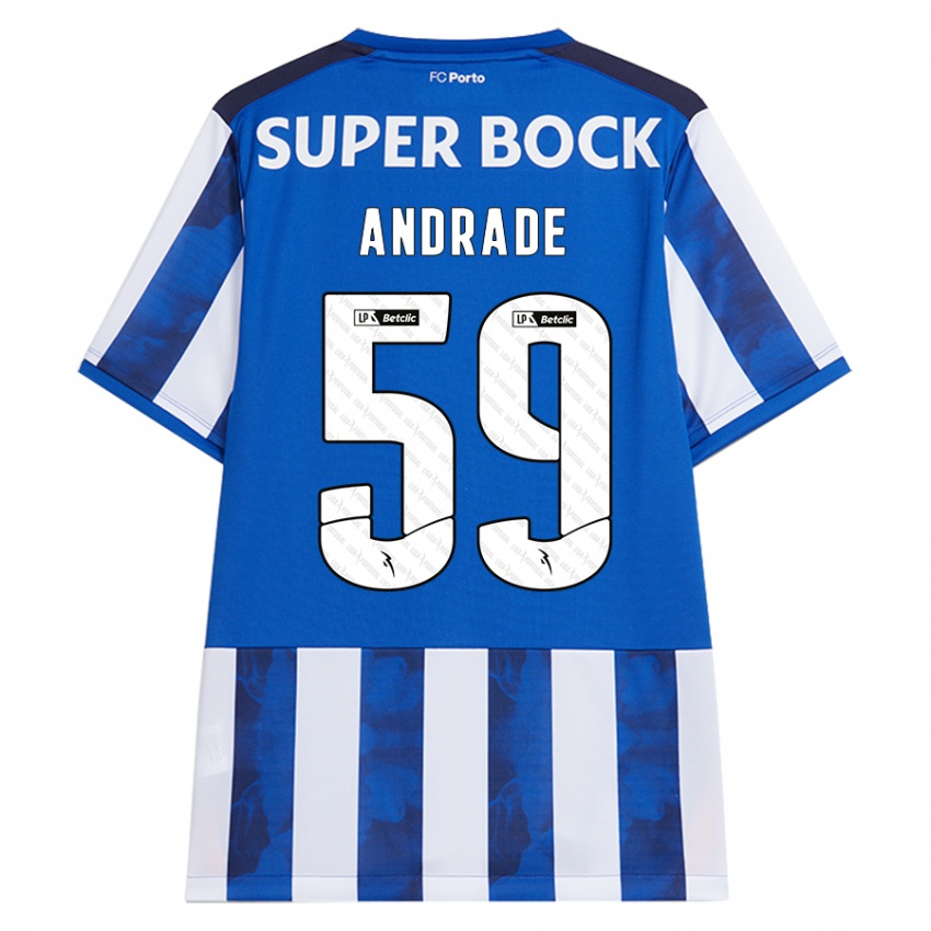 Homem Camisola Tiago Andrade #59 Azul Azul Principal 2024/25 Camisa