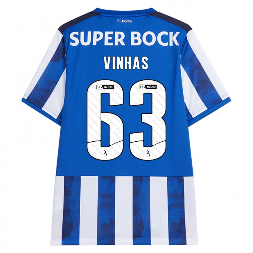 Homem Camisola David Vinhas #63 Azul Azul Principal 2024/25 Camisa