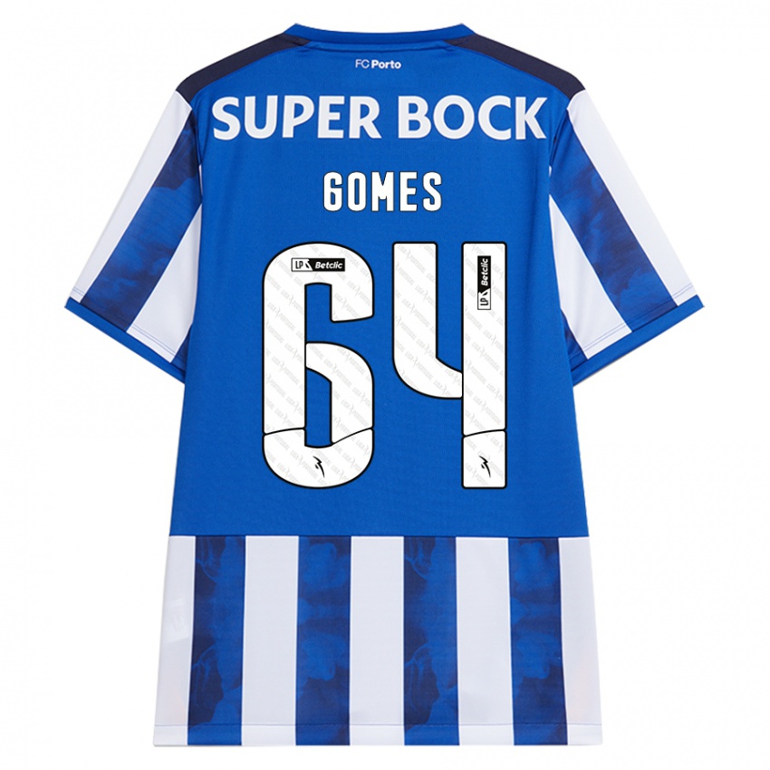 Homem Camisola Luís Gomes #64 Azul Azul Principal 2024/25 Camisa