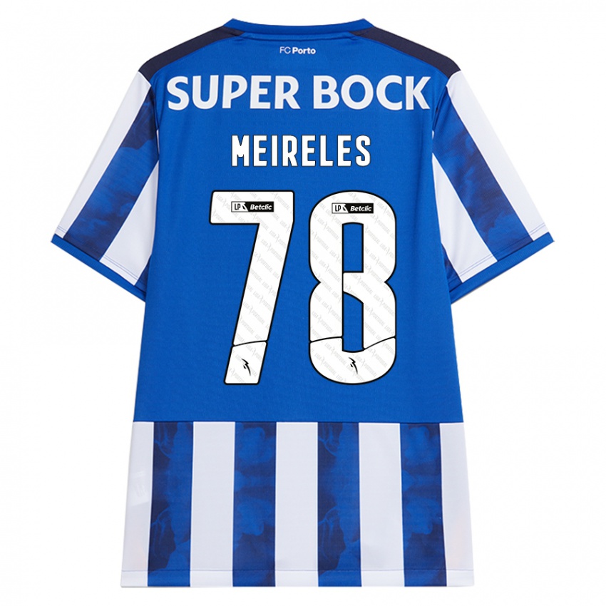 Homem Camisola Jorge Meireles #78 Azul Azul Principal 2024/25 Camisa