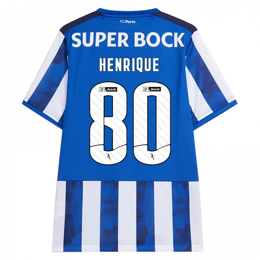 Homem Camisola Kaio Henrique #80 Azul Azul Principal 2024/25 Camisa