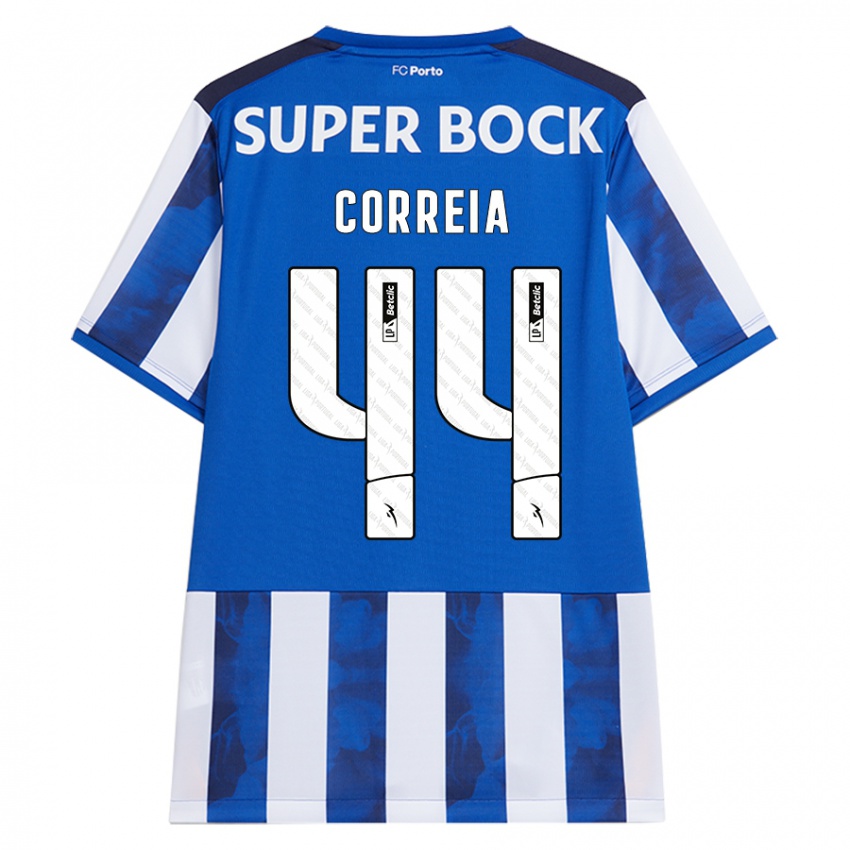 Homem Camisola Romain Correia #44 Azul Azul Principal 2024/25 Camisa