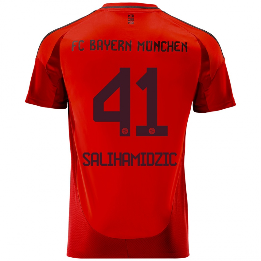 Homem Camisola Nick Salihamidzic #41 Vermelho Principal 2024/25 Camisa