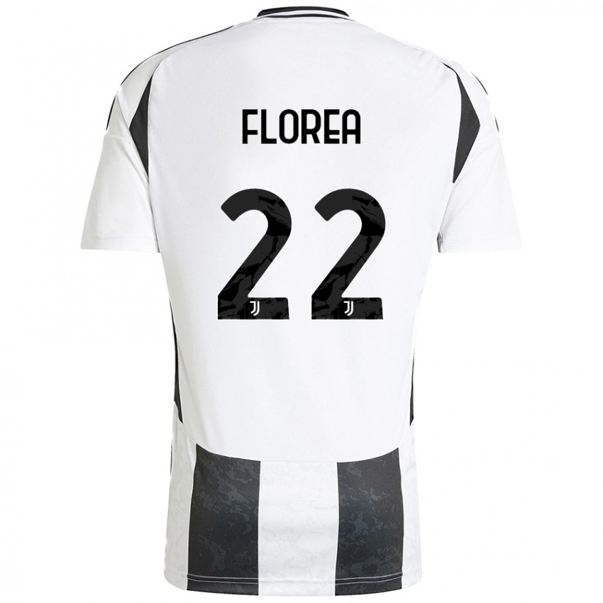 Homem Camisola Andrei Florea #22 Preto Branco Principal 2024/25 Camisa