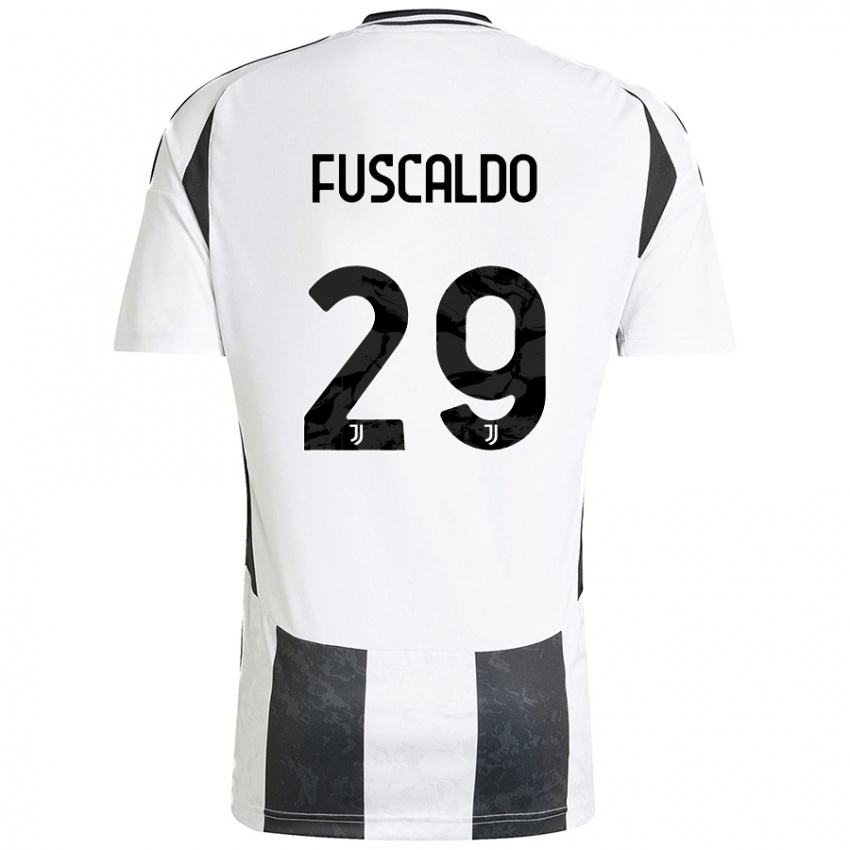 Homem Camisola Matteo Fuscaldo #29 Preto Branco Principal 2024/25 Camisa