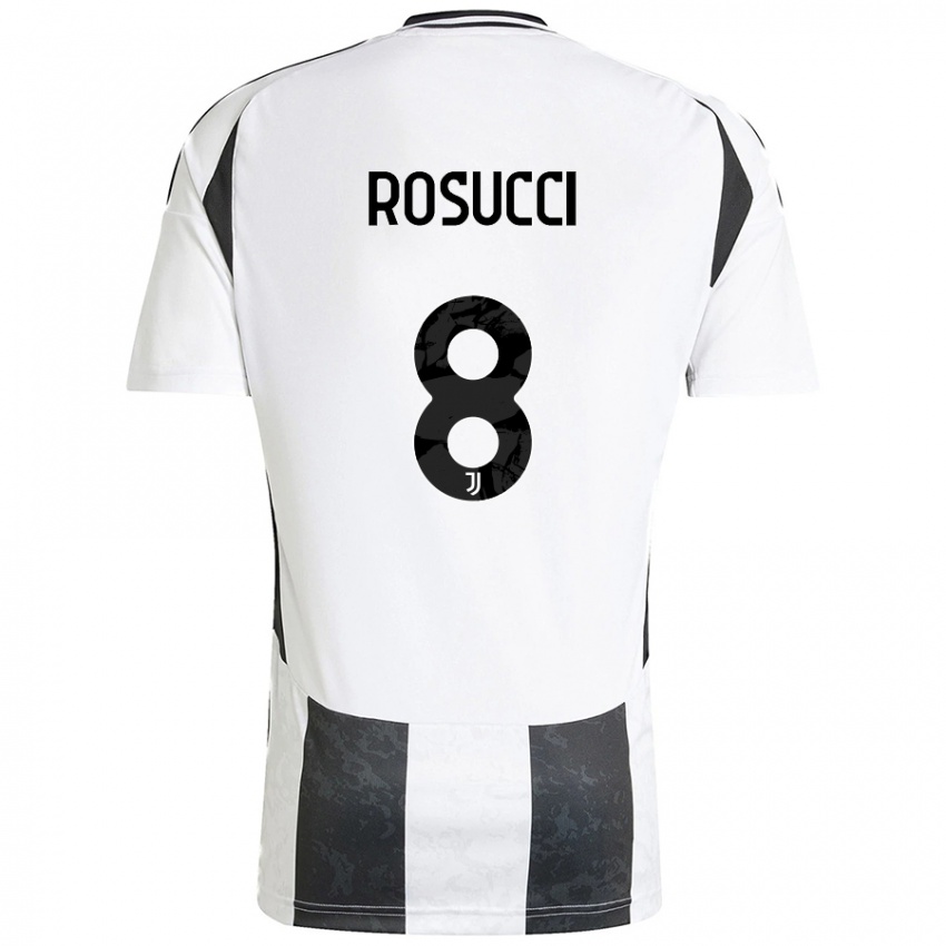 Homem Camisola Martina Rosucci #8 Preto Branco Principal 2024/25 Camisa