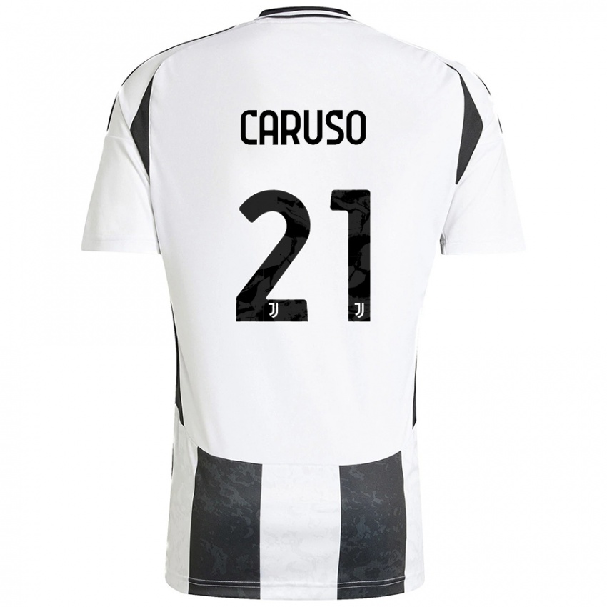 Homem Camisola Arianna Caruso #21 Preto Branco Principal 2024/25 Camisa