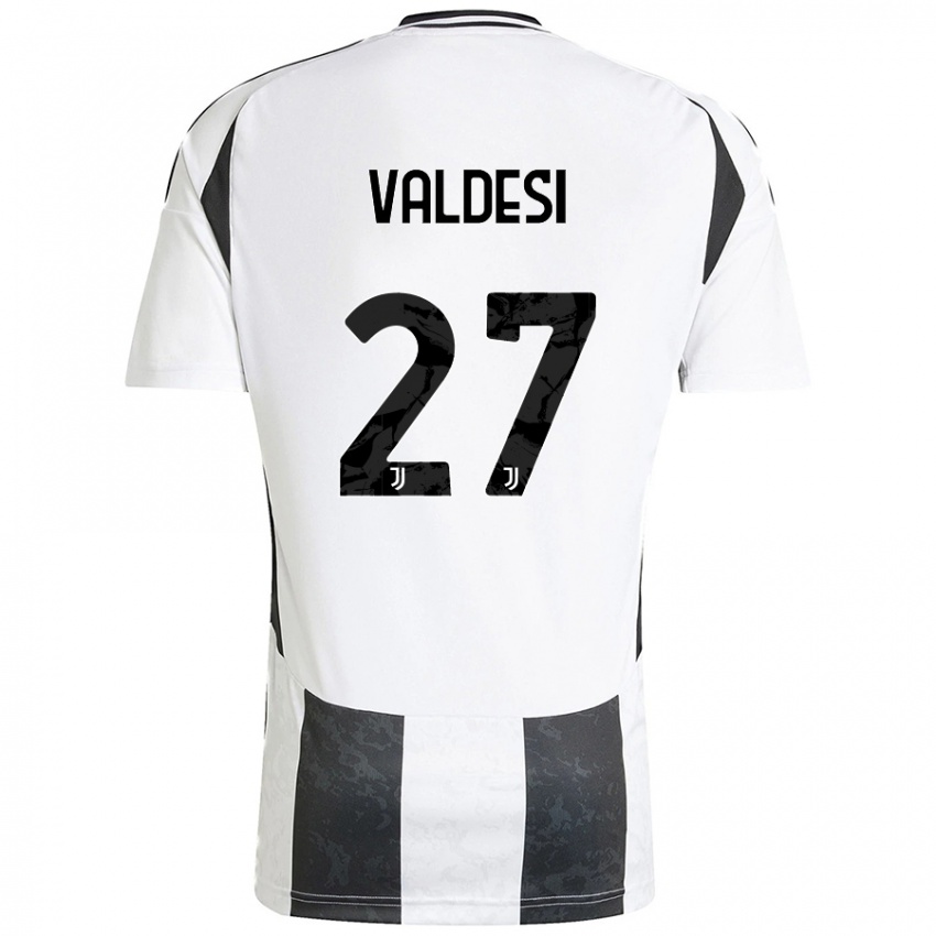 Homem Camisola Andrea Valdesi #27 Preto Branco Principal 2024/25 Camisa