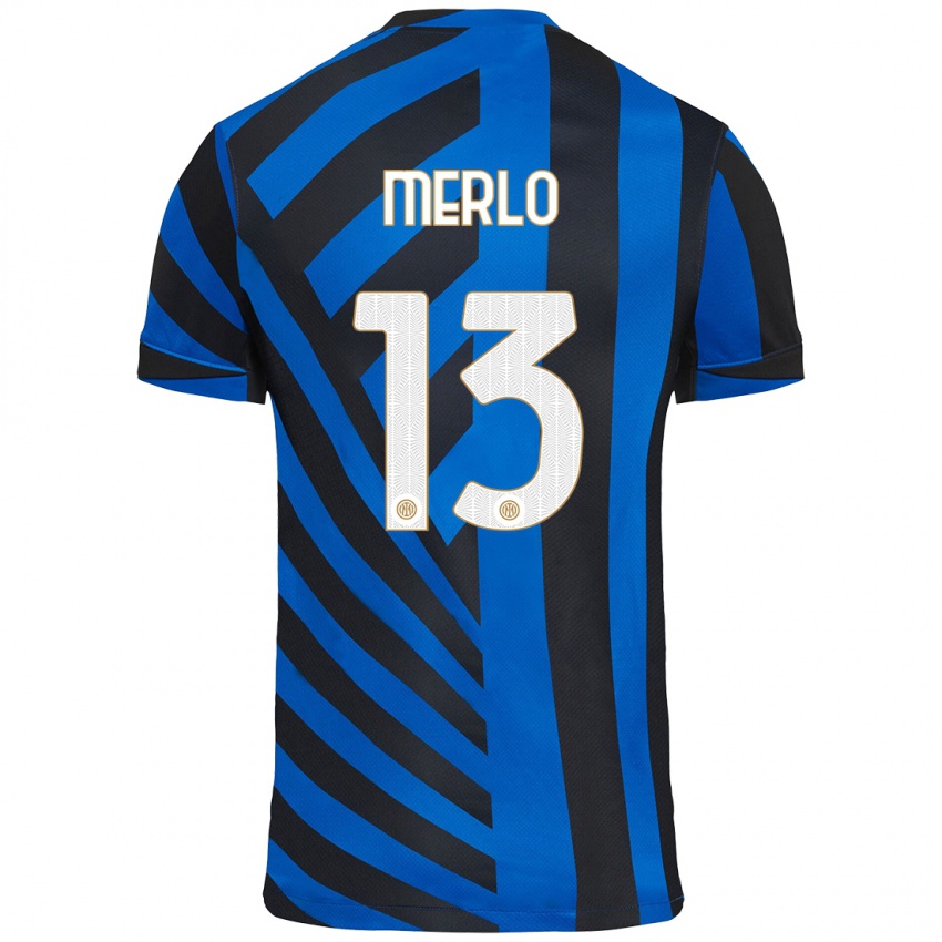 Homem Camisola Beatrice Merlo #13 Azul Preto Principal 2024/25 Camisa