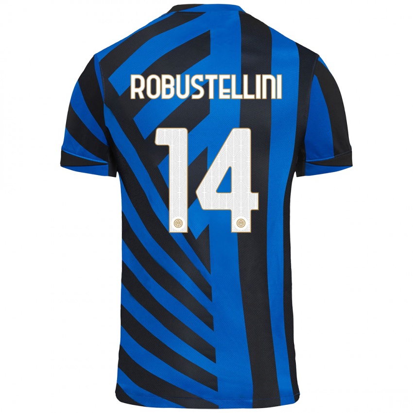 Homem Camisola Chiara Robustellini #14 Azul Preto Principal 2024/25 Camisa