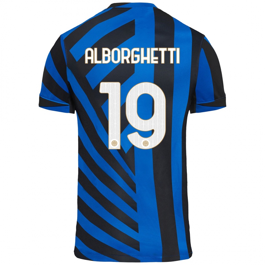 Homem Camisola Lisa Alborghetti #19 Azul Preto Principal 2024/25 Camisa