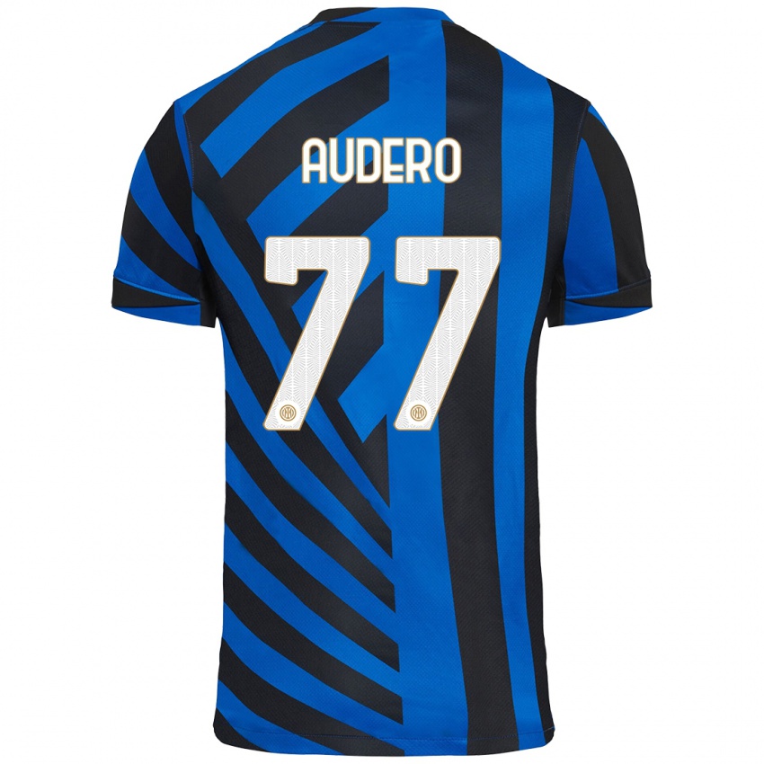 Homem Camisola Emil Audero #77 Azul Preto Principal 2024/25 Camisa