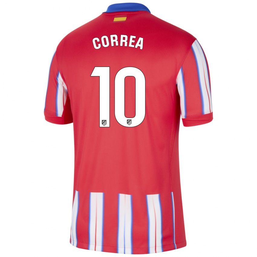 Homem Camisola Angel Correa #10 Azul Vermelho Branco Principal 2024/25 Camisa