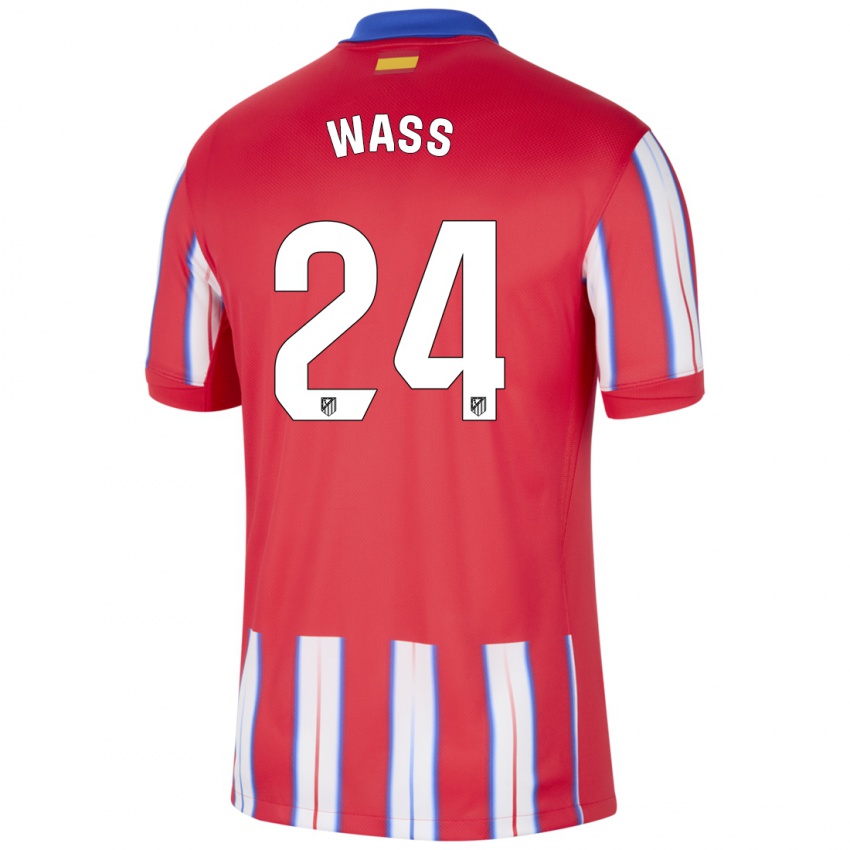 Homem Camisola Daniel Wass #24 Azul Vermelho Branco Principal 2024/25 Camisa