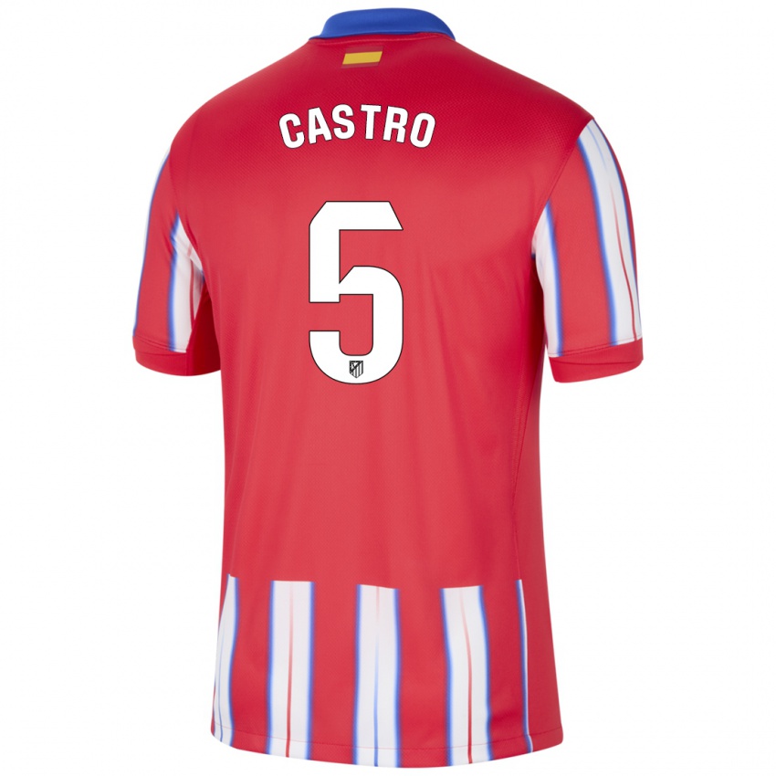 Homem Camisola Oscar Castro #5 Azul Vermelho Branco Principal 2024/25 Camisa