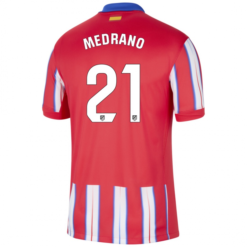 Homem Camisola Fernando Medrano #21 Azul Vermelho Branco Principal 2024/25 Camisa