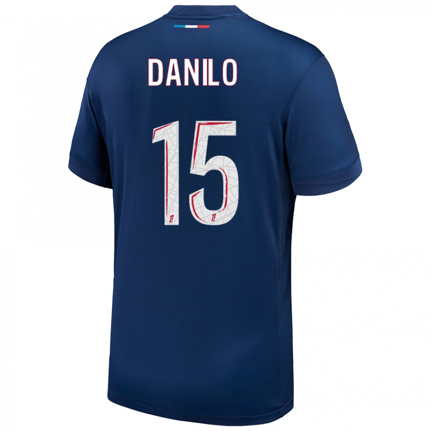 Homem Camisola Danilo Pereira #15 Azul Marinho Branco Principal 2024/25 Camisa