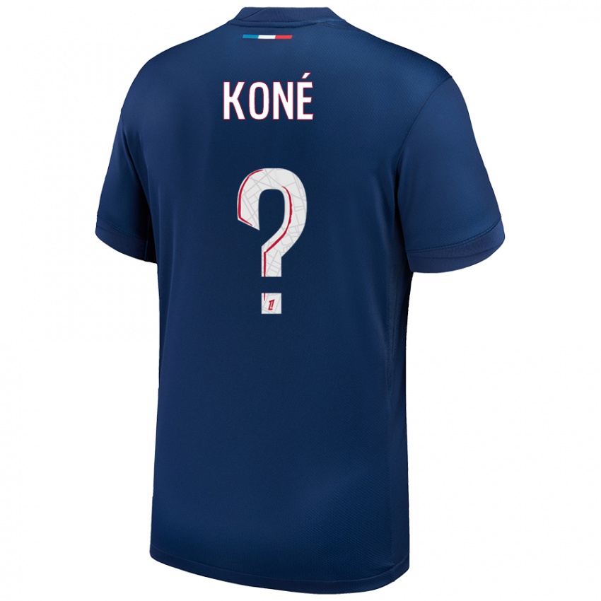 Homem Camisola Zanga Koné #0 Azul Marinho Branco Principal 2024/25 Camisa