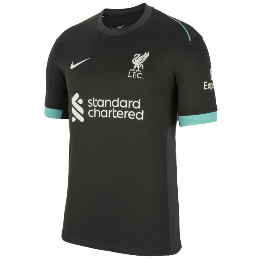 Homem Camisola Virgil Van Dijk #4 Preto Antracite Branco Alternativa 2024/25 Camisa