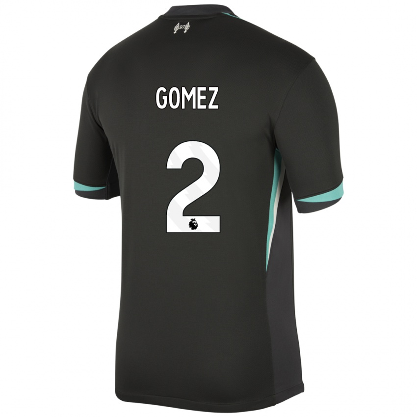 Homem Camisola Joe Gomez #2 Preto Antracite Branco Alternativa 2024/25 Camisa