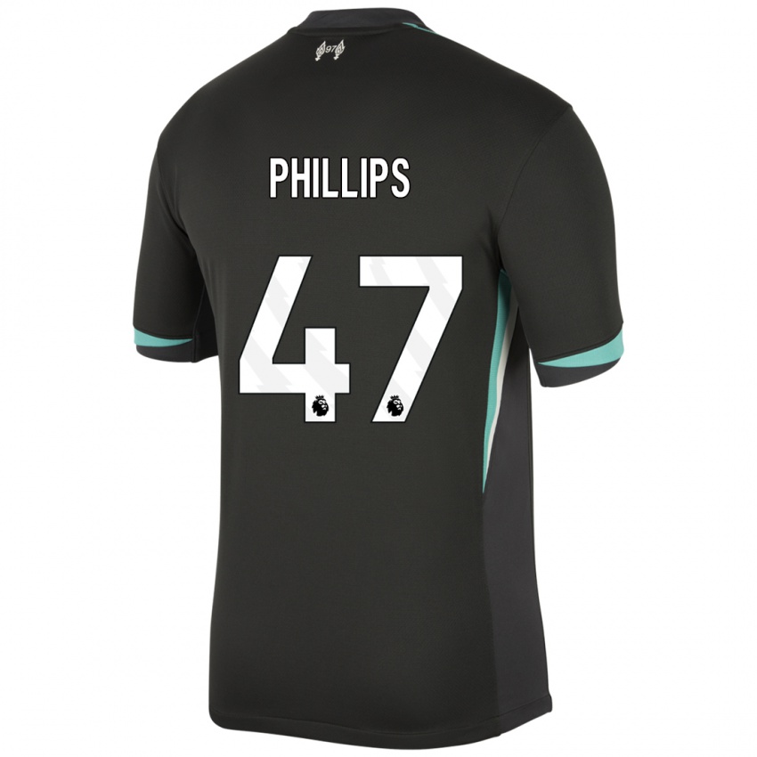 Homem Camisola Nathaniel Phillips #47 Preto Antracite Branco Alternativa 2024/25 Camisa