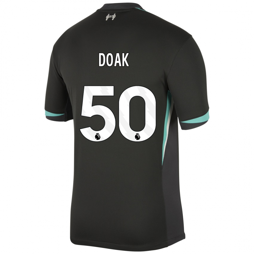 Homem Camisola Ben Doak #50 Preto Antracite Branco Alternativa 2024/25 Camisa