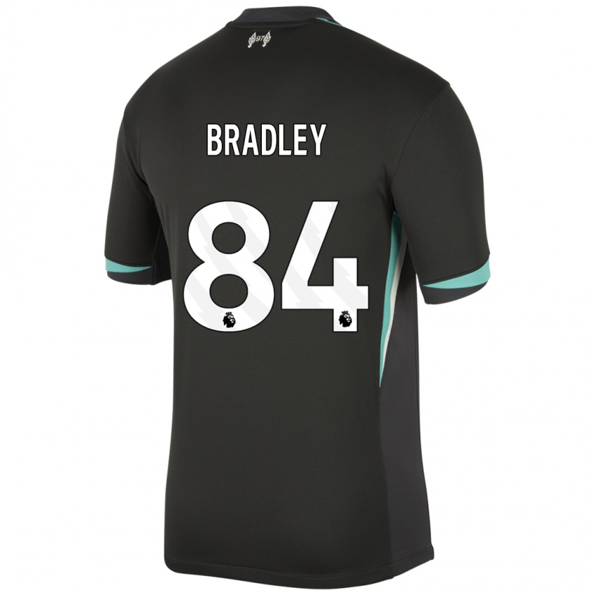 Homem Camisola Conor Bradley #84 Preto Antracite Branco Alternativa 2024/25 Camisa