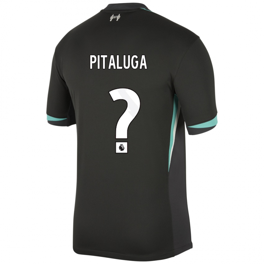 Homem Camisola Marcelo Pitaluga #0 Preto Antracite Branco Alternativa 2024/25 Camisa