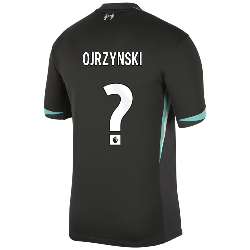 Homem Camisola Jakub Ojrzynski #0 Preto Antracite Branco Alternativa 2024/25 Camisa