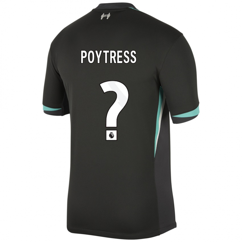 Homem Camisola Jacob Poytress #0 Preto Antracite Branco Alternativa 2024/25 Camisa