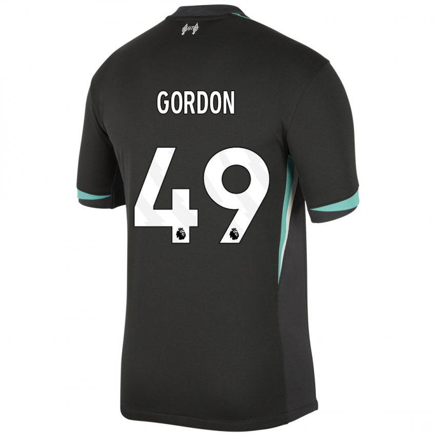 Homem Camisola Kaide Gordon #49 Preto Antracite Branco Alternativa 2024/25 Camisa