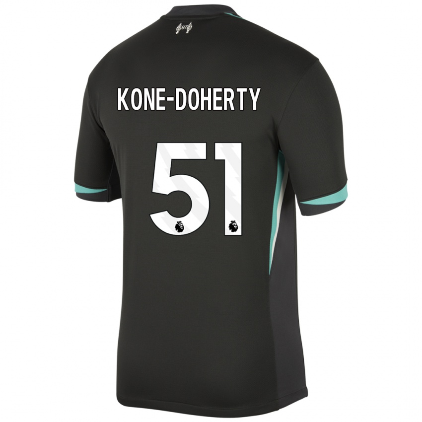 Homem Camisola Trent Kone-Doherty #51 Preto Antracite Branco Alternativa 2024/25 Camisa