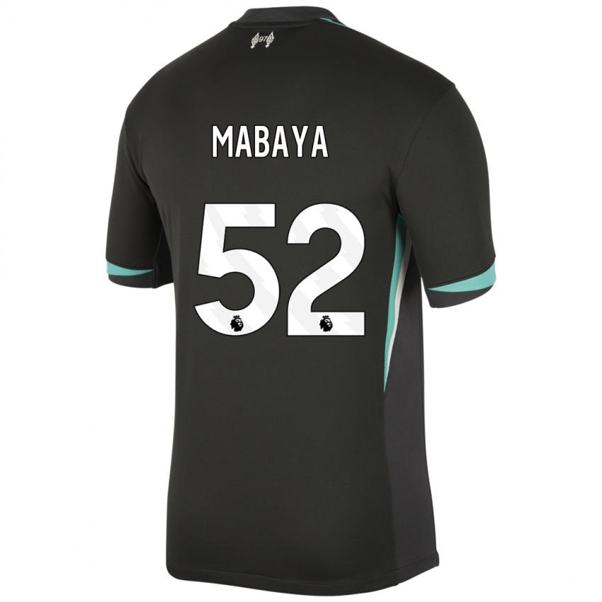 Homem Camisola Isaac Mabaya #52 Preto Antracite Branco Alternativa 2024/25 Camisa