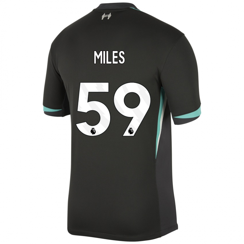 Homem Camisola Terence Miles #59 Preto Antracite Branco Alternativa 2024/25 Camisa