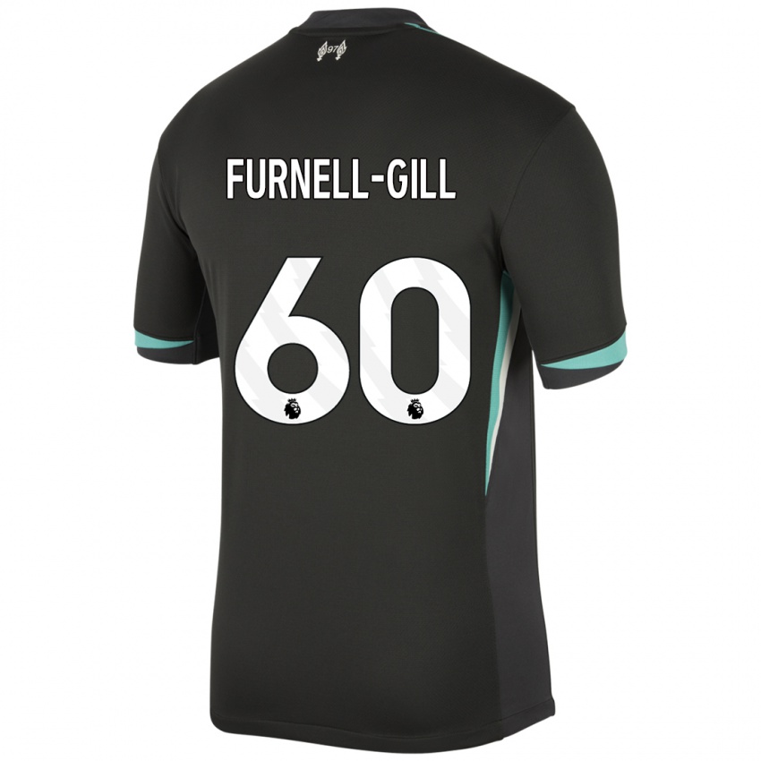 Homem Camisola Luca Furnell-Gill #60 Preto Antracite Branco Alternativa 2024/25 Camisa