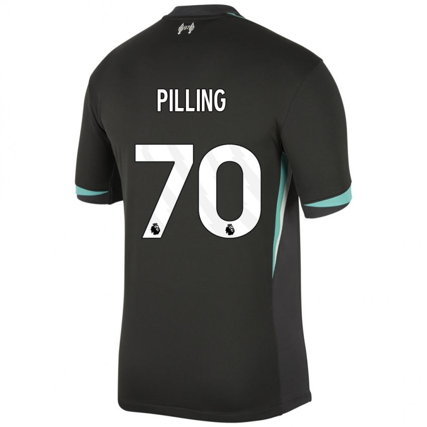 Homem Camisola Tommy Pilling #70 Preto Antracite Branco Alternativa 2024/25 Camisa