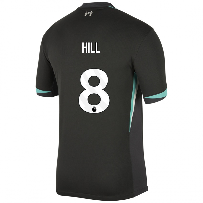 Homem Camisola Tom Hill #8 Preto Antracite Branco Alternativa 2024/25 Camisa