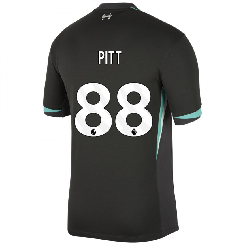 Homem Camisola Lucas Pitt #88 Preto Antracite Branco Alternativa 2024/25 Camisa